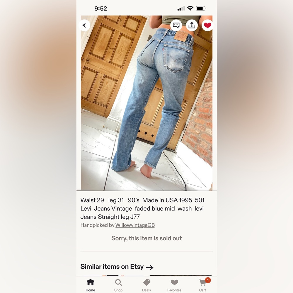 Vintage Levi's Light Blue Jeans